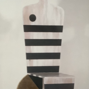 DI chaise aux traits noirs