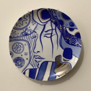 PO assiette femme bleue